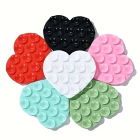 מדבקת סיליקון לב לטלפון ואקום להדבקה על זכוכית